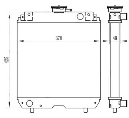Aluminium Tangki Air KX15 Radiator Untuk Excavator Kualitas Tinggi