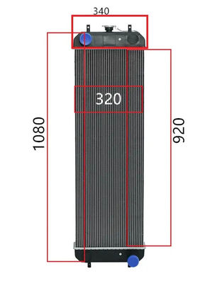 ZAX200-3 ZAX200-3F ZAX210-3 ZAX210H-3 ZAX210H-3F Radiator Penggali 4650352