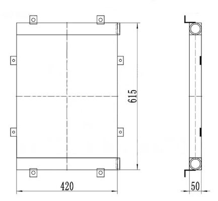 PC60-7 PC70-7 PC56-7 BR100 4D95 Pendingin Minyak Mesin 201-03-72123 Untuk Excavator