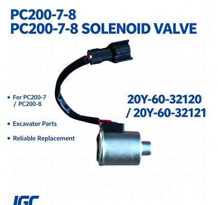 20Y-60-32120 20Y-60-32121 Suku Cadang Mesin Konstruksi Katup Solenoid Excavator PC200-7-8