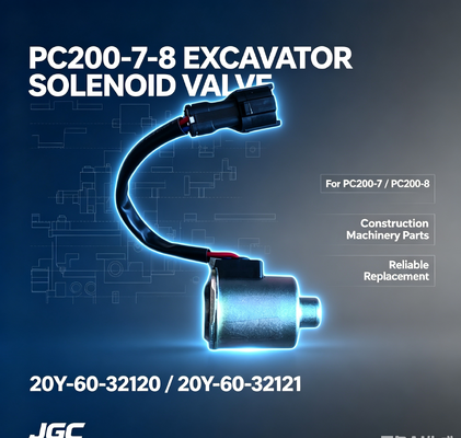 20Y-60-32120 20Y-60-32121 Suku Cadang Mesin Konstruksi Katup Solenoid Excavator PC200-7-8