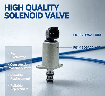 Katup Solenoid Berkualitas Tinggi F01-12D9A20-A00 Cocok untuk Suku Cadang Mesin Konstruksi Excavator