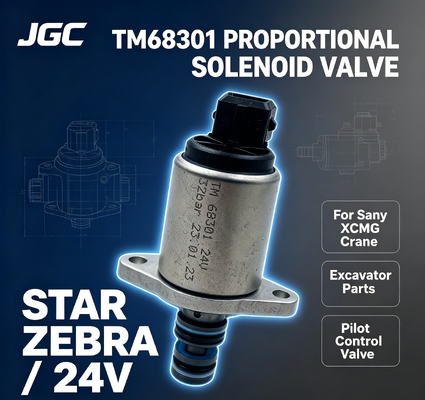STAR ZEBRA TM68301 Bagian Excavator New Thomas Pilot Proporsional Solenoid Valve untuk Sany XCMG Crane 24V untuk Industri Ritel
