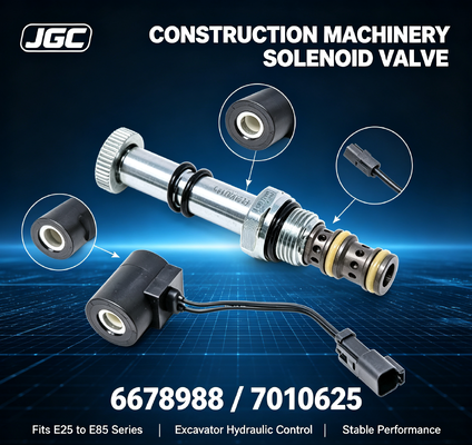 Katup Solenoid 6678988 7010625 untuk Ekskavator E25 E26 E27 E27Z E32 E32i E34 E35 E35i E35Z E37 E42 E45 E50 E55 E85
