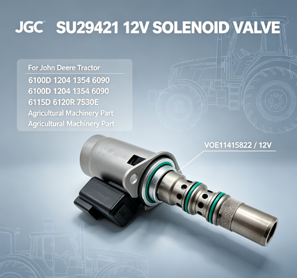SU29421 VOE11415822 12V Solenoid Valve untuk traktor 6100D 1204 1354 6090 6115D 6120R 7530E Bagian mesin pertanian