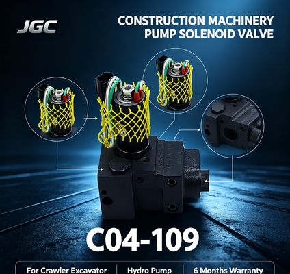 Harga Terbaik C04-109 Crawler Excavator Pump Solenoid Valve untuk untuk Pompa Hidro Mesin Konstruksi 6 Bulan Garansi