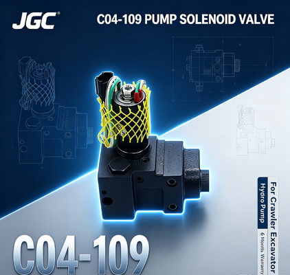 Harga Terbaik C04-109 Crawler Excavator Pump Solenoid Valve untuk untuk Pompa Hidro Mesin Konstruksi 6 Bulan Garansi