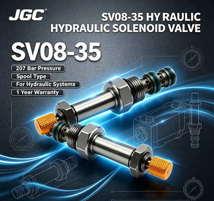 SV08-35   Katup Solenoid Hidrolik Elektrik Ulir Sekrup 207 Bar Tekanan Garansi 1 Tahun untuk Sistem Hidrolik