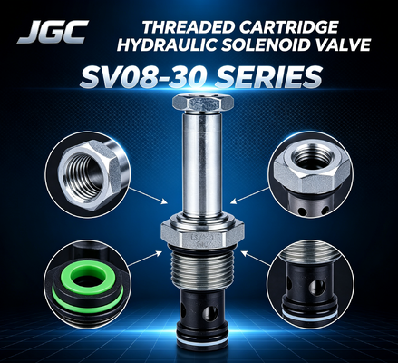 SV08-30 Seri Katup Solenoid Hidrolik Kartrid Berulir