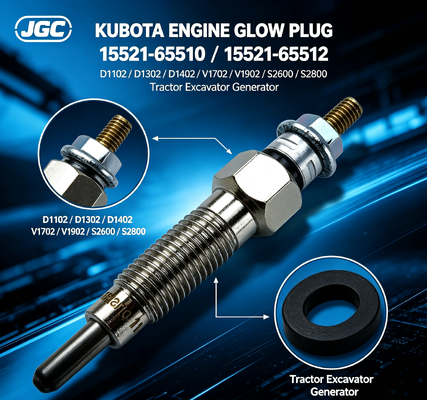 Busi 15521-65510 15521-65512 untuk Suku Cadang Mesin Generator Traktor Ekskavator Kubota D1102 D1302 D1402 V1702 V1902 S2600 S2800
