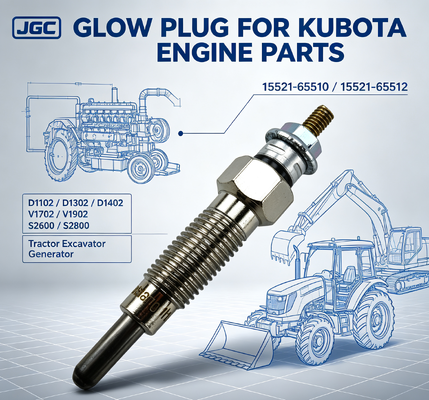 Busi 15521-65510 15521-65512 untuk Suku Cadang Mesin Generator Traktor Ekskavator Kubota D1102 D1302 D1402 V1702 V1902 S2600 S2800