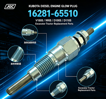 16281-65510 Busi untuk Mesin Diesel Kubota V1505 D905 D1005 D1105 Excavator Traktor Suku Cadang Pengganti