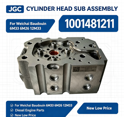 1001481211 Baru Harga Murah Kepala Silinder Sub Assembly Kepala silinder untuk Weichai Baudouin 6M33 6M26 12M33 Mesin Diesel