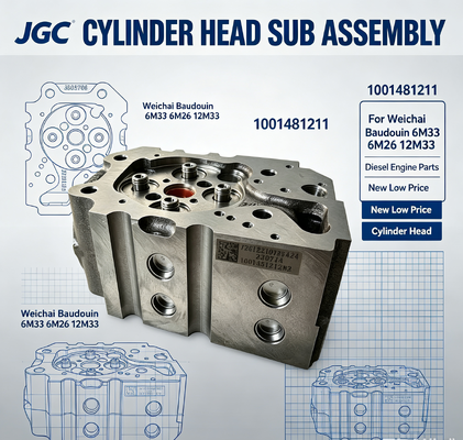 1001481211 Baru Harga Murah Kepala Silinder Sub Assembly Kepala silinder untuk Weichai Baudouin 6M33 6M26 12M33 Mesin Diesel