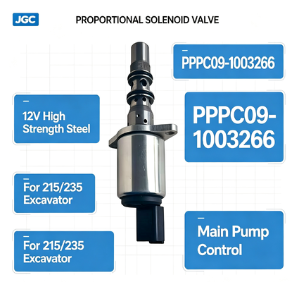 PPCP09-1003266 Katup Solenoid Proporsional Baja Berkekuatan Tinggi 12V untuk Pompa Utama Excavator 215/235