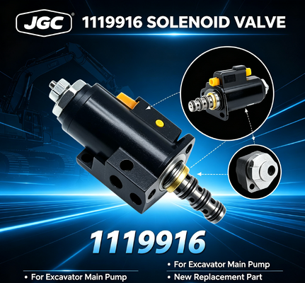 1119916 Katup Solenoid untuk Pompa Utama Excavator - Suku Cadang Pengganti Baru