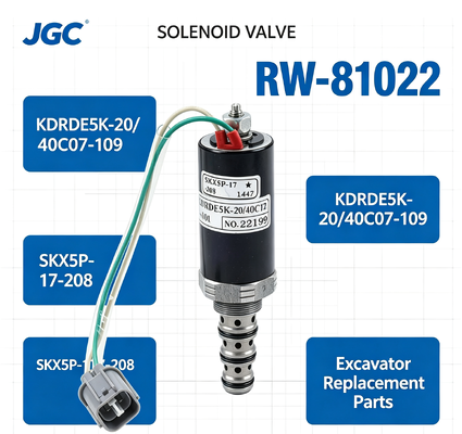 SKX5P-17-208 Suku Cadang Pompa Katup Solenoid RW-81022 "KDRDE5K-20/40C07-109 " untuk Suku Cadang Otomotif Excavator