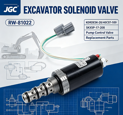 SKX5P-17-208 Suku Cadang Pompa Katup Solenoid RW-81022 "KDRDE5K-20/40C07-109 " untuk Suku Cadang Otomotif Excavator