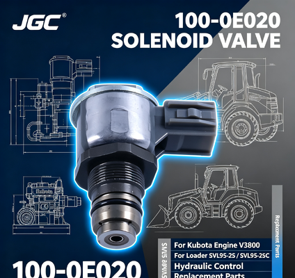 100-0E020  Solenoid Valve Suku Cadang Excavator untuk Mesin Kubota V3800 Loader SVL95-2S SVL95-2SC