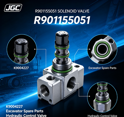 Suku Cadang Excavator R901155051 Katup Solenoid Excavator K9004227 R901155051