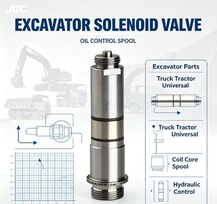 Excavator katup solenoid Bagian Excavator truk traktor aksesoris universal kumparan inti spool katup kontrol minyak