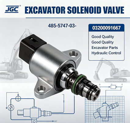485-5747-03- 03200091667 SOLENOID VALVE Suku Cadang Excavator Berkualitas Baik