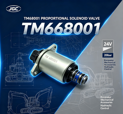 TM68001 Aksesoris Mekanikal Excavator 24V 20bar Excavator Proporsional Solenoid Valve