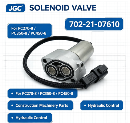 702-21-07610 bagian mesin konstruksi Excavator Solenoid Valve untuk PC270-8 PC350-8 PC450-8