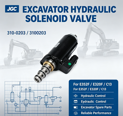 310-0203 3100203 EXCAVATOR SOLENOID VALVE untuk E352F E320F C13 HYDRAULIC SOLENOID VALVE