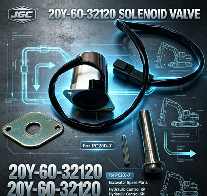 PC200-7 Bagian Mesin Konstruksi Excavator Spare Parts Solenoid Valve untuk 20Y-60-32120