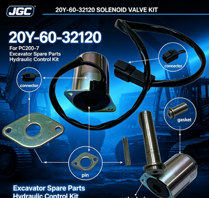 PC200-7 Bagian Mesin Konstruksi Excavator Spare Parts Solenoid Valve untuk 20Y-60-32120