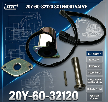 PC200-7 Bagian Mesin Konstruksi Excavator Spare Parts Solenoid Valve untuk 20Y-60-32120