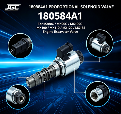 180584A1 Katup Solenoid Proporsional untuk Suku Cadang Katup Excavator Mesin MX80C MX90C MX100C MX100 MX110 MX120 MX135