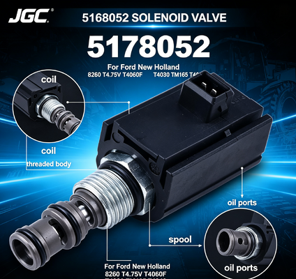 5168052 Bagian Excavator Solenoid Valve untuk Ford New Holland 8260 T4.75V T4060F T4030 TM165 T4040