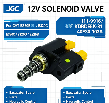 111-9916 12V Excavator Group Solenoid Valve Bagian No KDRDE5K-31 40E30-103A untuk CAT E320b E320c E320d E325b