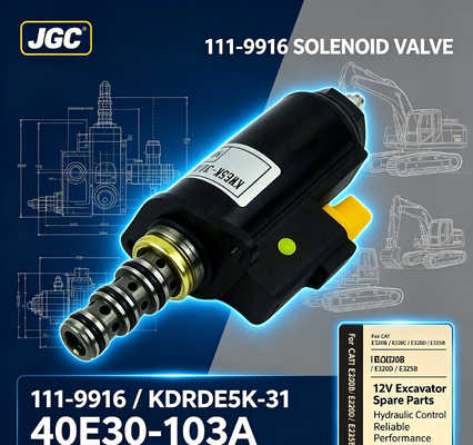 111-9916 12V Excavator Group Solenoid Valve Bagian No KDRDE5K-31 40E30-103A untuk CAT E320b E320c E320d E325b