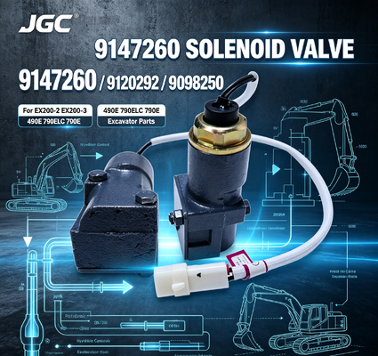 9147260 9120292 9098250 Katup Solenoid Kecepatan Tinggi untuk Excavator EX200-2 EX200-3 490E 790ELC 790E