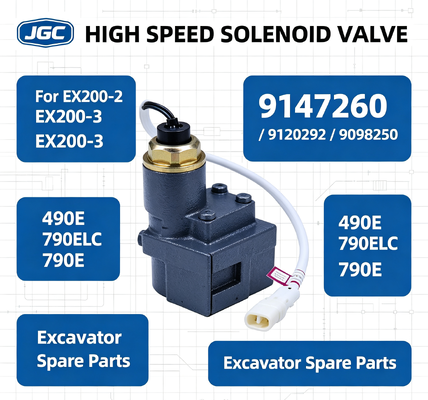 9147260 9120292 9098250 Katup Solenoid Kecepatan Tinggi untuk Excavator EX200-2 EX200-3 490E 790ELC 790E