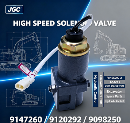 9147260 9120292 9098250 Katup Solenoid Kecepatan Tinggi untuk Excavator EX200-2 EX200-3 490E 790ELC 790E