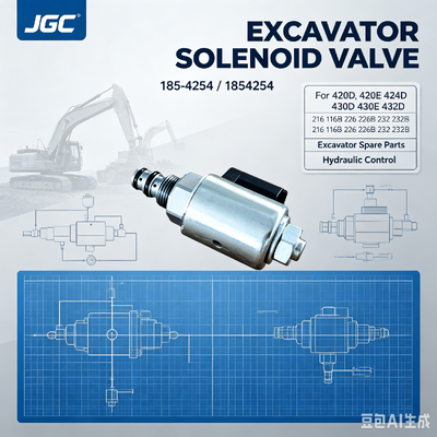 1854254 Jual Hot Solenoid Valve untuk Excavator Spare Parts 420D 420E 424D 430D 430E 432D 216 216B 226 226B 232 232B