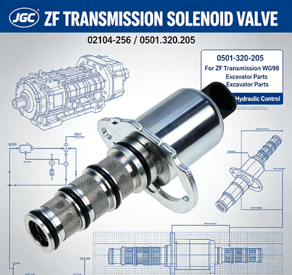 02104-256 0501-320-205   Solenoid Valve Excavator untuk Transmisi Zf Wg98