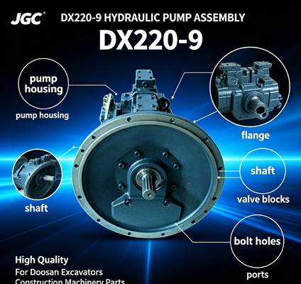 DX220-9 Kualitas tinggi gaya lama Hydraulic Pump Assembly untuk Doosan Excavators Bagian Mesin Konstruksi