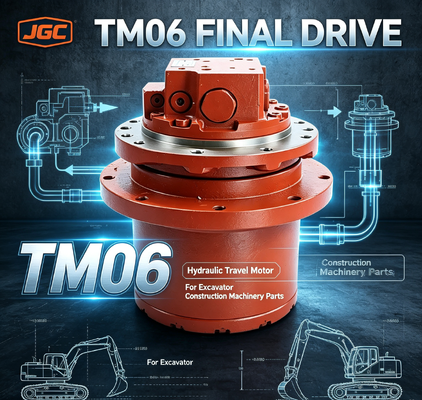 TM06 Suku Cadang Mesin Konstruksi Motor Travel Hidrolik Assy Final Drive untuk Excavator