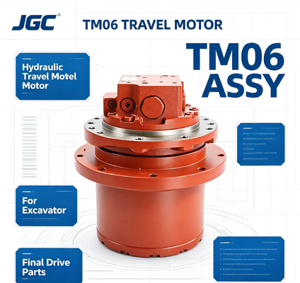 TM06 Suku Cadang Mesin Konstruksi Motor Travel Hidrolik Assy Final Drive untuk Excavator