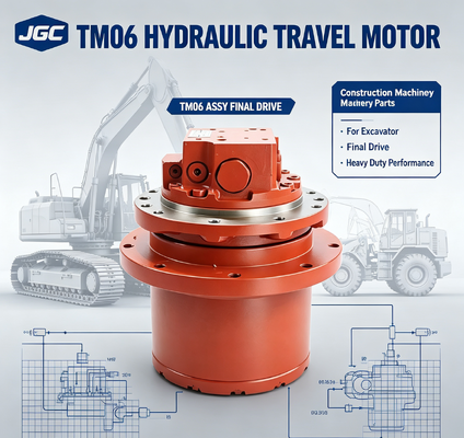 TM06 Suku Cadang Mesin Konstruksi Motor Travel Hidrolik Assy Final Drive untuk Excavator