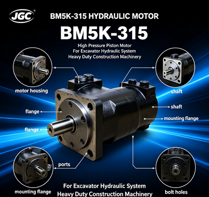 BM5K-315 Motor Hidrolik Motor Piston Tekanan Tinggi untuk Sistem Hidrolik Excavator Mesin Konstruksi Tugas Berat