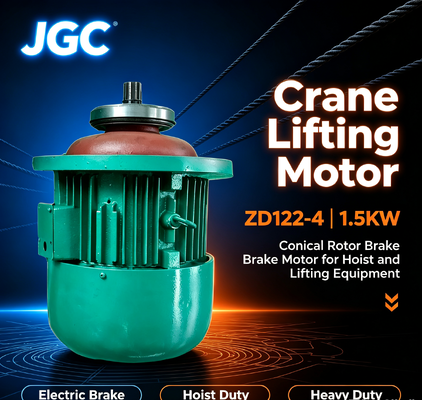 ZD122-4 Motor Derek Tipe 1.5KW Motor Rem Rotor Kerucut